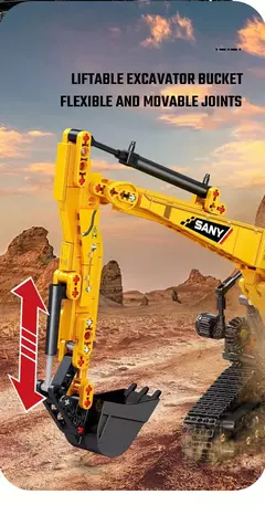 modelo de escavadeira montagem blocos de construção moc cidade 1022 peças