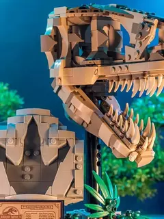 LEGO Set Jurassic World 76964 Fósseis de Dinossauros T-Rex Caveira - Bloco Mundo