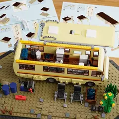 Blocos de montar Breaking Bad RV Adventure, cenário clássico atualizado MOC - Bloco Mundo