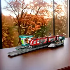 Blocos de montar LEGO City Bonde e Estação do Centro da Cidade