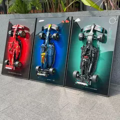Exibição de montagem em parede para LEGO 42171 Mercedes-AMG F1 W14 - Bloco Mundo