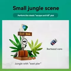 76958 LEGO Jurassic Park Emboscada do Dilofossauro 211 Peças - Bloco Mundo