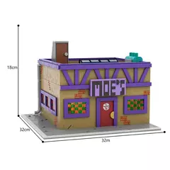 Blocos de montar MOC Os Simpsons Bar do Moe´s