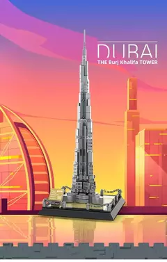 Lego Arquitetura Torre Burj Khalifa de Dubai 555 peças