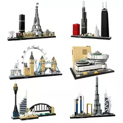Lego Arquitetura paris dubai londres sydney chicago xangai blocos de construção kit
