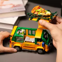 Tartarugas Ninja pizza van caminhão bloco de montar - Bloco Mundo