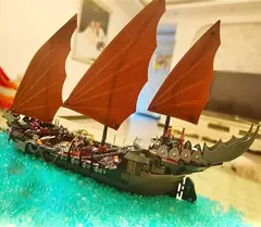 79008 Navio pirata emboscada Senhor Dos Anéis 806 peças - Bloco Mundo