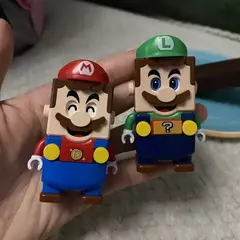 Super mario bros luigi blocos de montar personagens