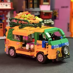 Tartarugas Ninja pizza van caminhão bloco de montar