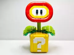 Flor De Fogo Super Mario - 348 Peças, 20cm Blocos De Montar - Bloco Mundo