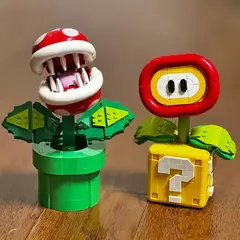 Flor De Fogo Super Mario - 348 Peças, 20cm Blocos De Montar - Bloco Mundo