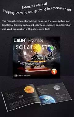 Planeta Terra e Lua em Órbita - Bloco Mundo