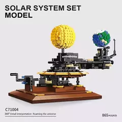 Planeta Terra e Lua em Órbita - Bloco Mundo