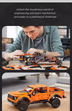Blocos De Montar Ford F-150 Bootleg Lego 1379 Peças - Bloco Mundo
