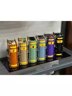 livros mágicos, blocos de construção, poções, amuletos, Harry potter Lego