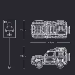 Lego Land Rover Defender 90 Carros Clássicos Colecionável - loja online