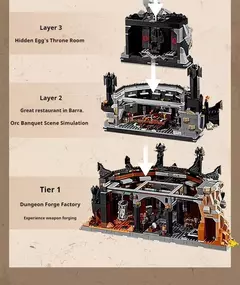 Lego 10333 Icons - O Senhor dos Anéis Barad-dûr 5471 peças - Bloco Mundo