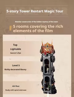 Lego 10333 Icons - O Senhor dos Anéis Barad-dûr 5471 peças na internet