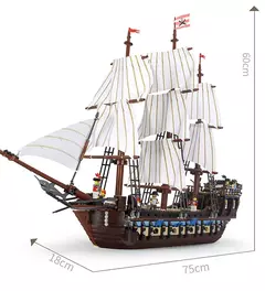 Barco 16016 The Flying Dutchman Navio Piratas do Caribe - Bloco Mundo