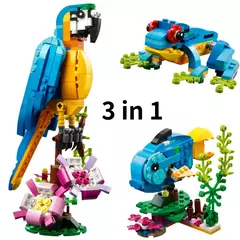 Lego Creator 3 em 1 Exotic Parrot 31136 253 peças - Bloco Mundo