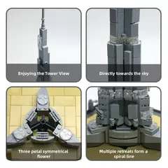 Lego Arquitetura Torre Burj Khalifa de Dubai 555 peças - Bloco Mundo