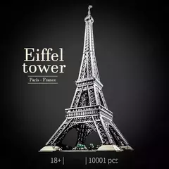 Bloco de Montar Replica Torre Eiffel Paris França 10001 Peças Compatível Lego