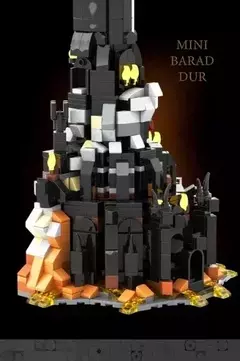 967 peças moc barad dur criativo mini versão do modelo 10333