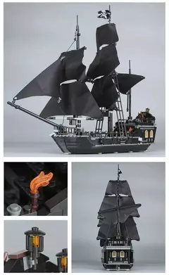 Piratas do Caribe O Pérola Negra 804PCS com 6 figuras Navio de Guerra - comprar online