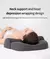 Travesseiro cervical, travesseiro de contorno de espuma viscoelástica, travesseiros de cama para dormir ortopédico ergonômico - Desconto Mestre