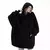 Inverno confortável solto dupla face velo hoodie cobertor masculino/feminino oversized grosso homewear grosso velo cobertor gigante hoodie - Desconto Mestre