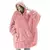 Inverno confortável solto dupla face velo hoodie cobertor masculino/feminino oversized grosso homewear grosso velo cobertor gigante hoodie