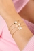 Pulseira Riviera Sorelle – Flor Central em White Mother-of-Pearl - comprar online