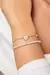 Pulseira Dupla Camélia com Pérolas Shell – Coleção Camélia - Nolah Semijoias