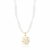 Colar Amélie – Flor Esmaltada com Zircônia e Fios Duplos de Pérolas Shell