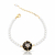 Pulseira Camélia Pérola Shell com Detalhe Floral Esmaltado – Coleção Camélia
