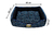 Cama Retangular para Cachorro ou Gato Luppet Luxo Preto Ossinhos - comprar online