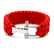 Pulsera Paracord Red Silver Regulable - comprar online