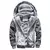 Jaqueta masculina camuflada com capuz.