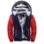 Jaqueta masculina camuflada com capuz.