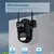 Câmera 6k 12mp wi-fi ao ar livre ptz 8x zoom óptico três lentes telas duplas - TRUE FIT