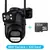 Câmera 6k 12mp wi-fi ao ar livre ptz 8x zoom óptico três lentes telas duplas - TRUE FIT