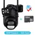 Câmera 6k 12mp wi-fi ao ar livre ptz 8x zoom óptico três lentes telas duplas - TRUE FIT
