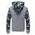 Jaqueta masculina camuflada com capuz. - loja online