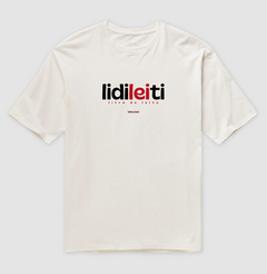 LIDILEITI – Camiseta Oversized Unissex (Off White e Areia) na internet