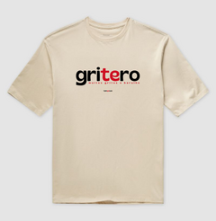 GRITERO – Camiseta Oversized Unissex (Off White e Areia)