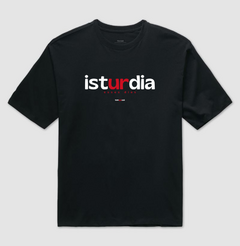 ISTURDIA – Camiseta Oversized Unissex (Preta)