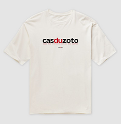 CASDUZOTO – Camiseta Oversized Unissex (Off White e Areia) na internet