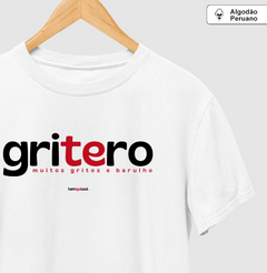GRITERO – Camiseta Algodão Peruano (Branca – Masculina e Feminina) - comprar online