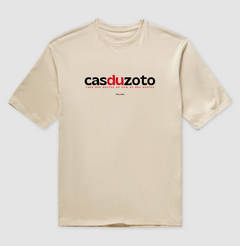 CASDUZOTO – Camiseta Oversized Unissex (Off White e Areia) - comprar online