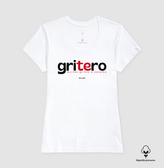 GRITERO – Camiseta Algodão Peruano (Branca – Masculina e Feminina) na internet